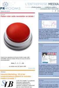 Vignette de la newsletter PR•ROOMS de sept 2014