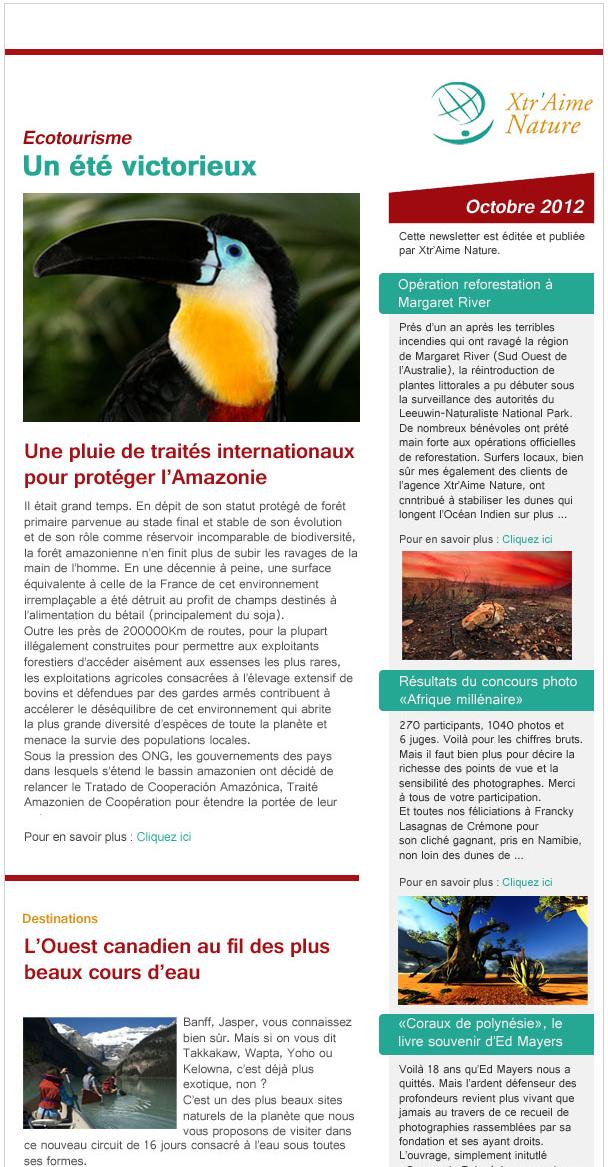 Exemple de newsletter PR Rooms