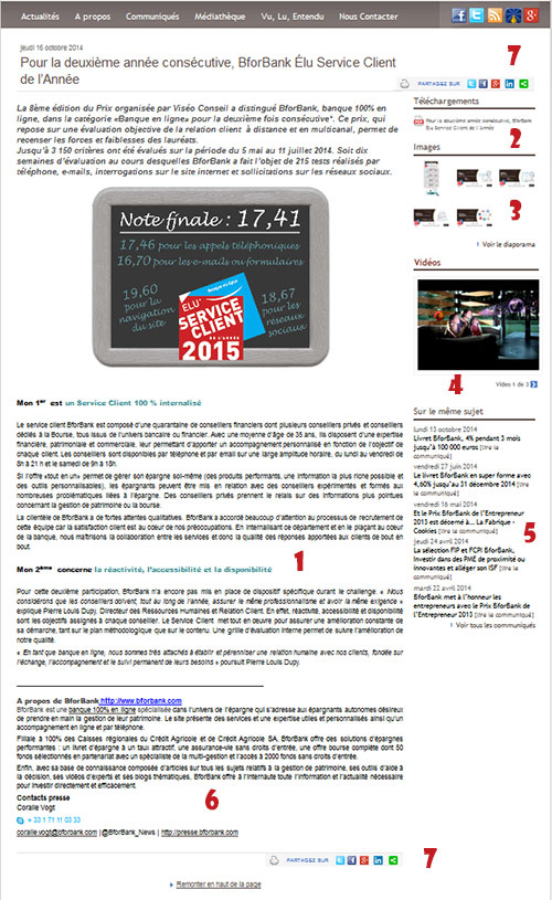 Sites générés avec PR•ROOMS Media Center sur différents types d'écrans