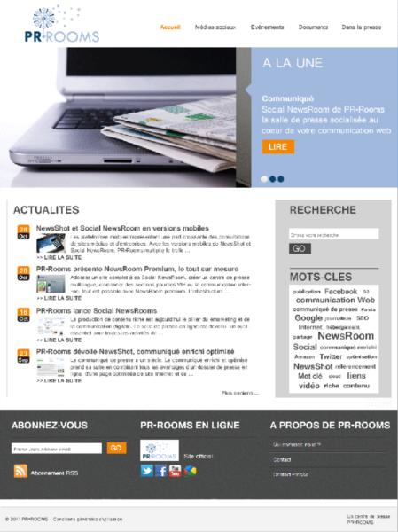 Exemple de NewsRoom PR Rooms